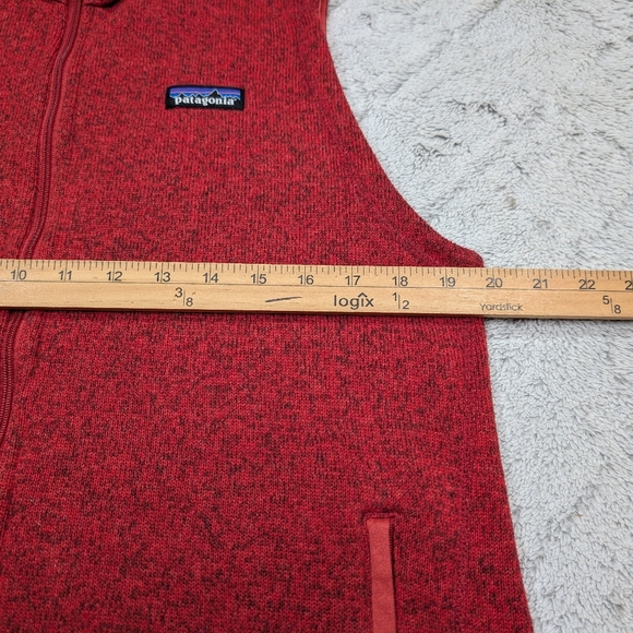 Patagonia Vest Jacket Womens L Red Heathered Better Sweater Full Zip Fleece - Picture 5 of 9